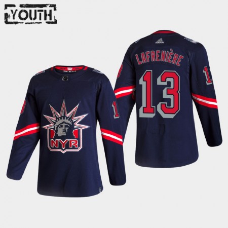 New York Rangers Alexis Lafreniere 13 2020-21 Reverse Retro Authentic Shirt - Kinderen